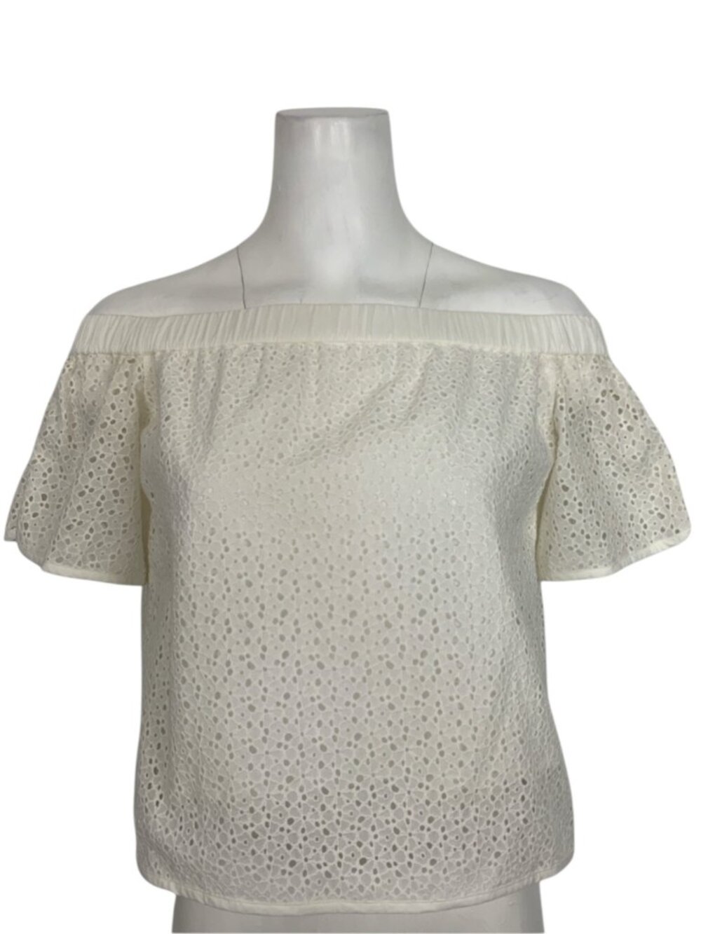 Rag And Bone Flavia Top Blouse 2XS XXS White Off The Shoulder NEW - Picture 6 of 16